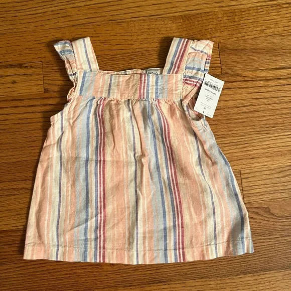 knee length dresses for ladies The Poet Dress in Sea Striped Linen Sea Striped Linen / 2024SP265 SSL / 1